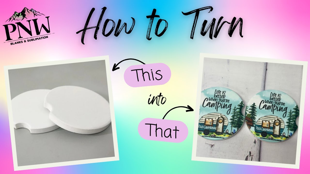 PNW Blanks: Sublimating Sandstone Car Coasters